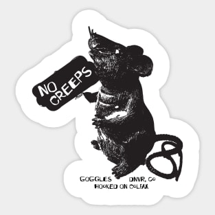 Goggles No Creeps Hooked On Colfax Sticker